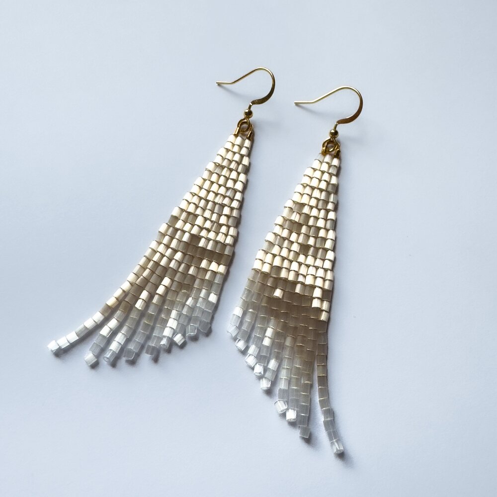 Asymmetrical Satin Fringe